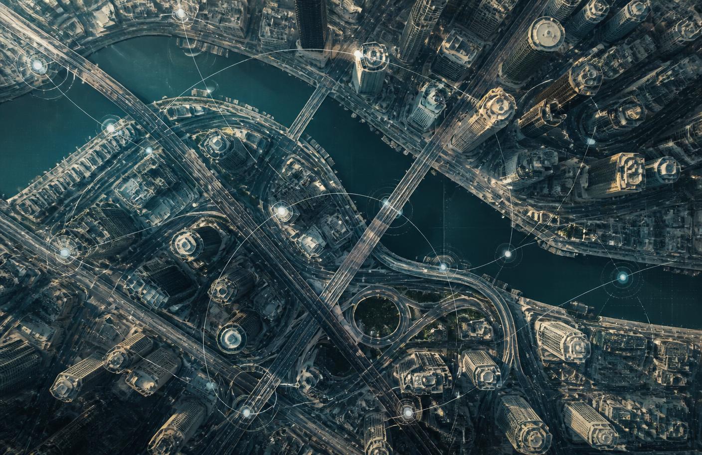 International city routes connected through an asset tracing field